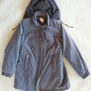 Croft & Barrow Coat Womens L Teal Warm Insulated Winter Hooded Jacket Soft